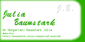 julia baumstark business card